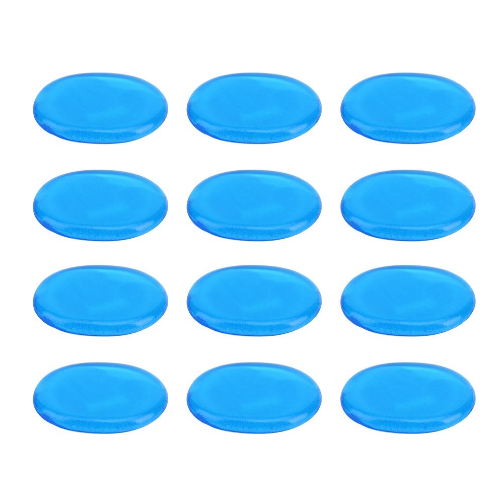 12PCs Drum Damper Silencer Percussion Instrument Accessories Silicone Self Adhesive Blue