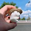 Kawaii Car Ornament Hamster With Straw Hat Hamster Toy Doll Auto Accessory Hamster Blind Box