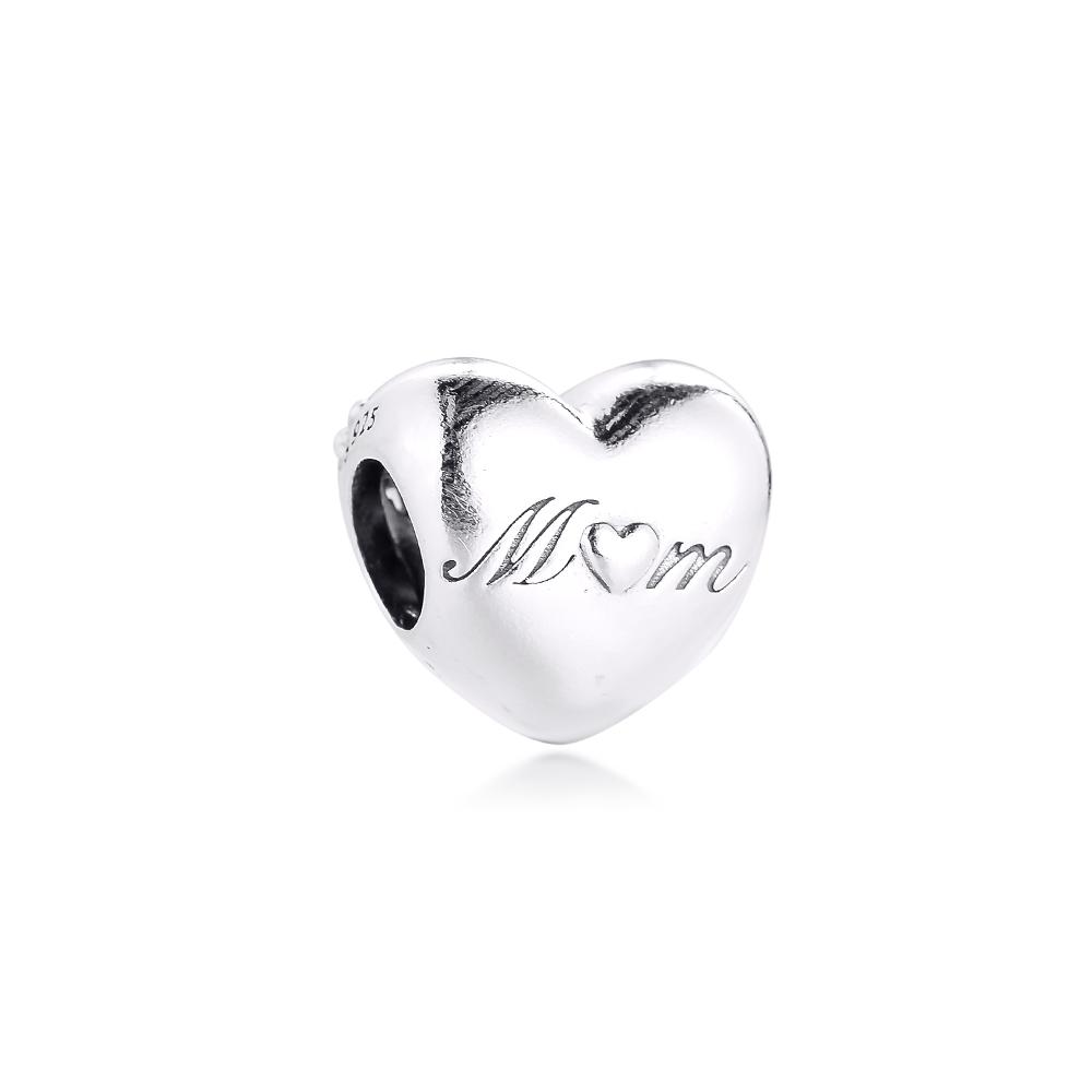 Heart & Clover Charms 925 Sterling Silver Beads for Jewelry Making Fits Original Europe Bracelet DIY Gift Mother's Day