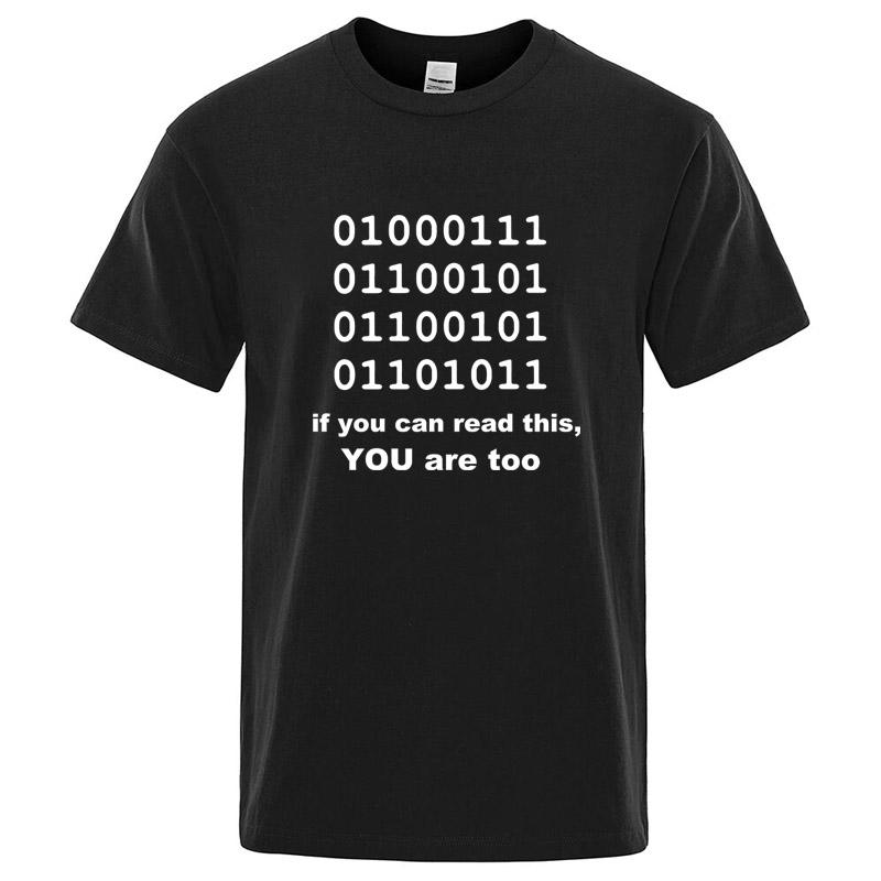 Men's T-shirt High Quality Cotton Blend Funny Programmer Printed T-shirt Casual Loose Cool Men