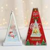 LED Triangular Hurricane Lantern: Christmas Decoration Ornament with Electronic Candle Light