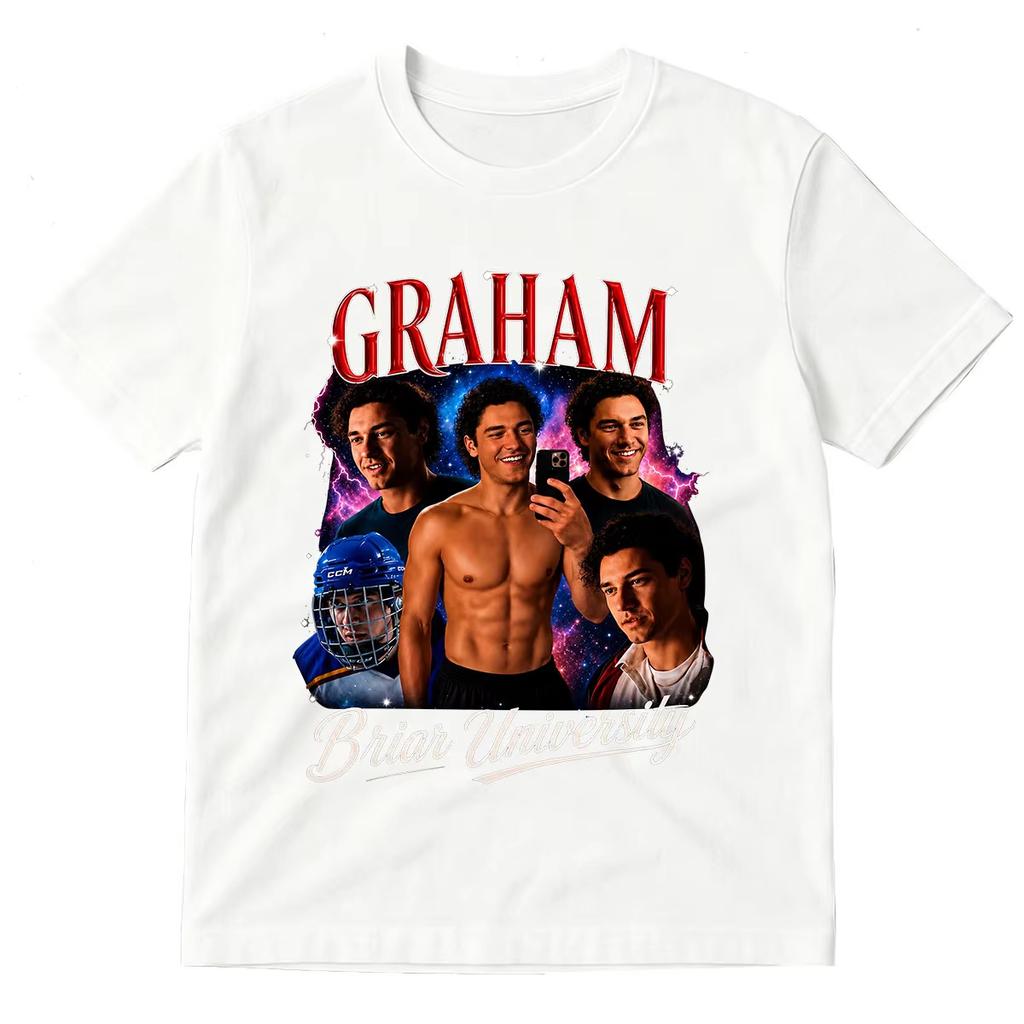 2026 Summer Fashion Trendy Tee Off Campus TV Series T-shirts Garrett Graham Briar University Hockey T-shirt Short Sleeve Casual Clothing