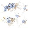 Goldener Braut-Kopfschmuck: Handgefertigtes Perlen-Haarschmuck-Set