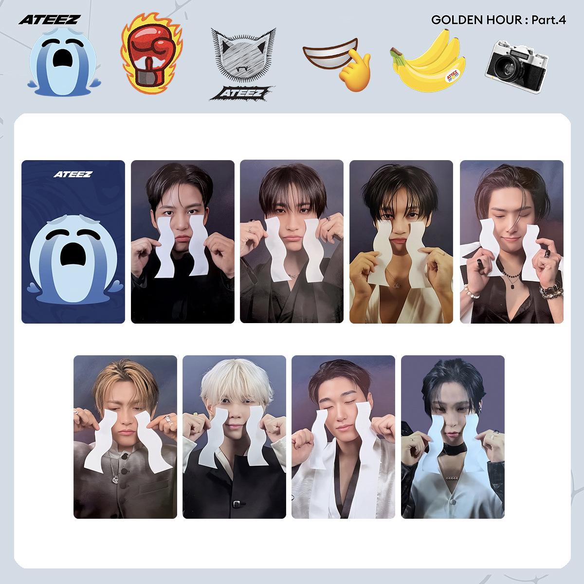ATEEZ THE GOLDEN HOUR Часть 4 Альбом Фотокарточки - Случайный набор Exclusive для TARGET