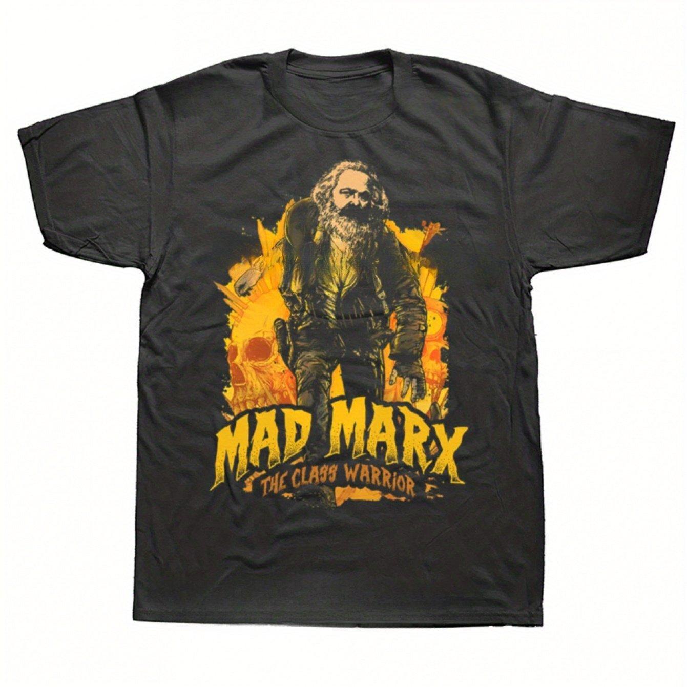 MenS Vintage Communist Meme TShirt Soft Breathable Cotton Tee Mad Mary Flames Graphic Loose Fit Casual Shirt for Everyday Tees S
