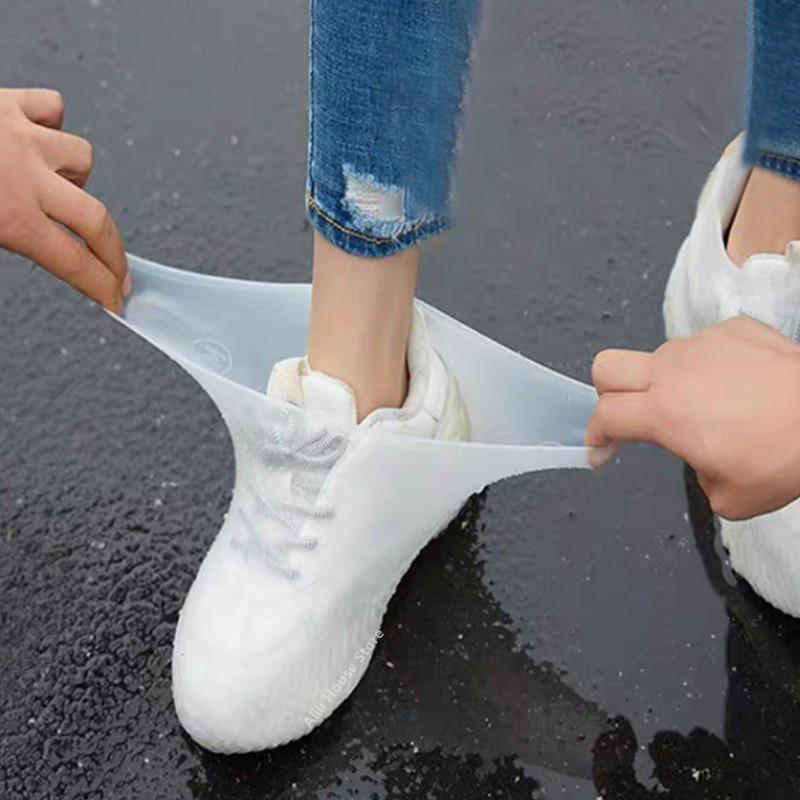 Silicone Resistant Overshoes Rain Waterproof Shoe Covers Protector Reusable