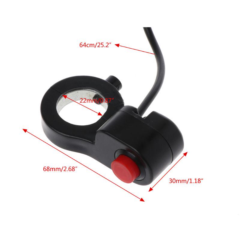 22mm 7/8" Motorcycle Handlebar Horn Speaker Connection Button Equip