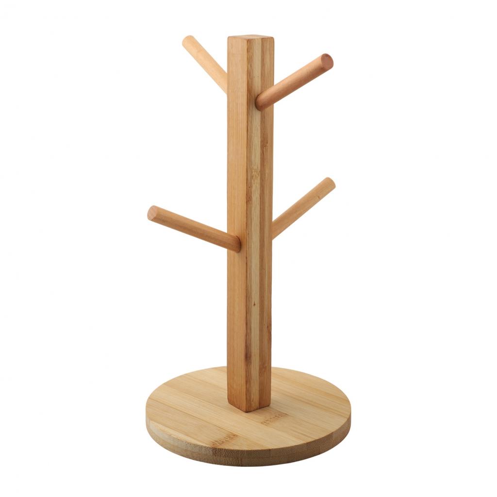 Soluzione Sostenibile in Legno per Conservare Tazze, a Forma di Albero con 6 Ganci