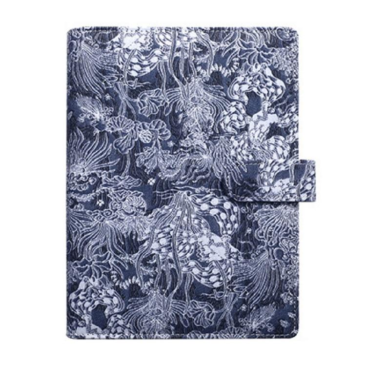 

Notebook With Flower Embossed PU Cover And 120 Sheets For School Office Use темно-синього кольору