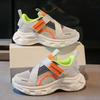 Kids Sports Shoes Mesh Breathable Children Running Shoes Hook&loop Comfortable 2025 New Students Basketball Shoes Soft Sole