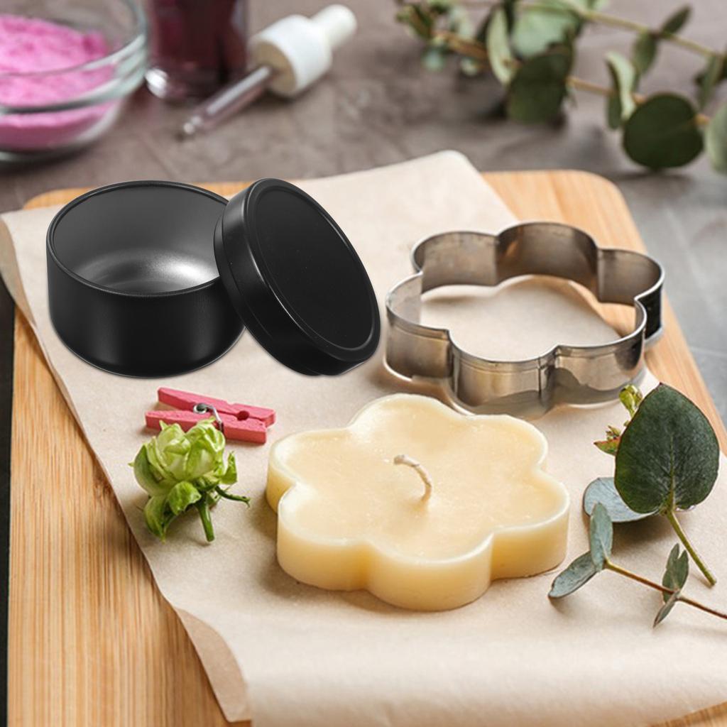 12Pcs DIY Tinplate Jars Balm Containers Sturdy Storage Boxes for Cosmetics Candy Gifts Balm Jar Tinplate Cans