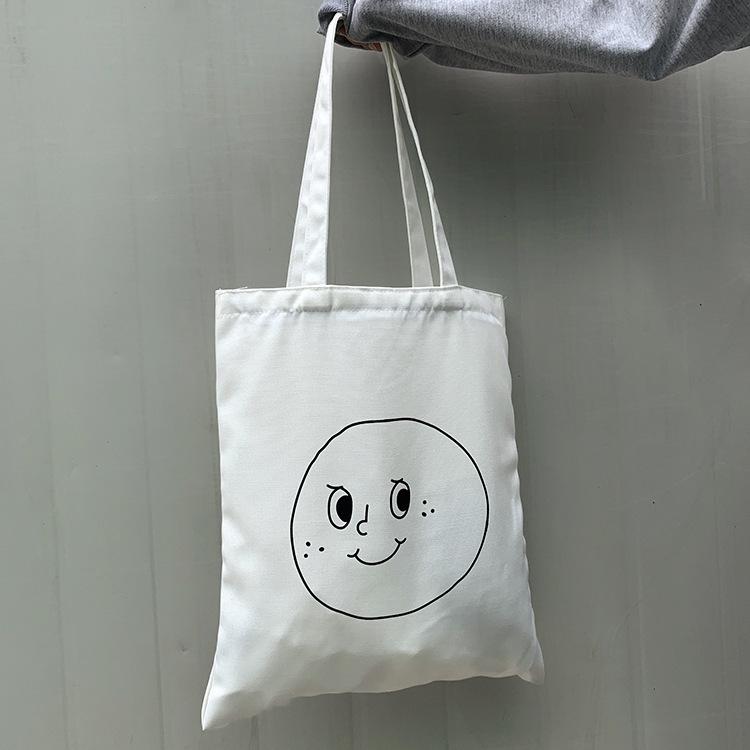 Inspired Canvas Bag 2023: Women's Single Shoulder Cute Harajuku Korean Literary Student Campus Tote