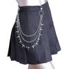 Chaîne de taille multicouche Hip Hop Punk Métal Rivet Bijou pour Performance Scénique