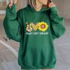 Autumn And Winter Peace Love Sunshine Letter Pattern Printing Back Collar Velvet Hooded Sweater Women