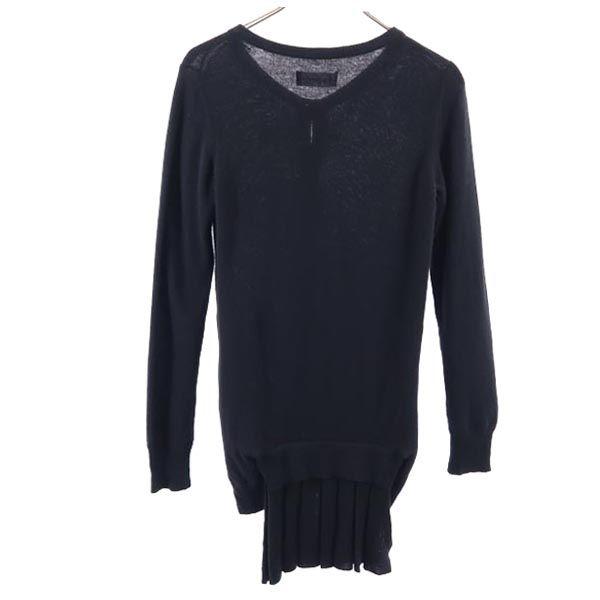 Yohji Yamamoto Cashmere Blend Long Sleeve Long Cardigan 2 Black Women Used