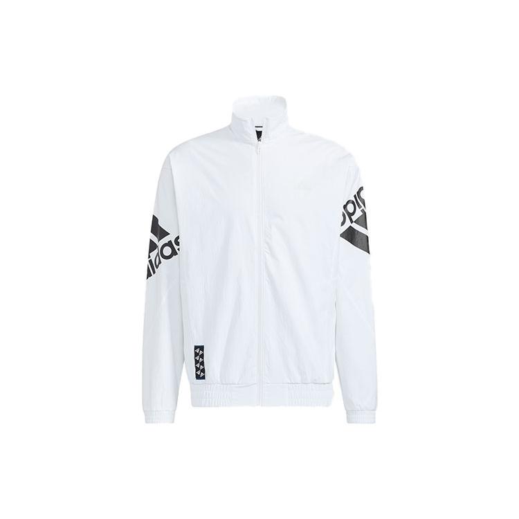 adidas Jackets Unisex White Stand Collar Moderate Other HE7458