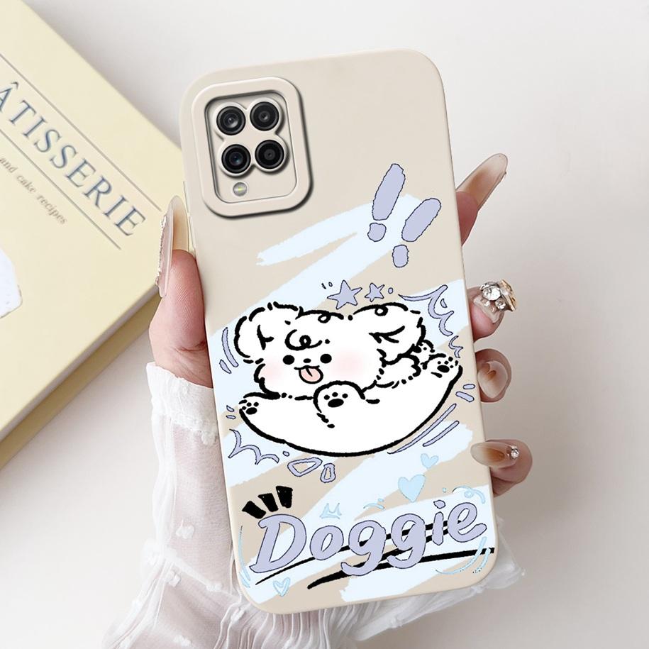 For Samsung Galaxy A12 Case SM-A125F Camera Protection Cover Cute Cartoon TPU Phone Case For Samsung M12 F12 SM-M125F A 12 Funda