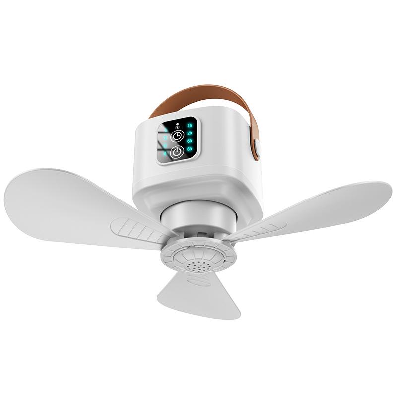 Compact Wireless Hanging Fan for Camping and Dorms - Rechargeable Multifunctional Fan