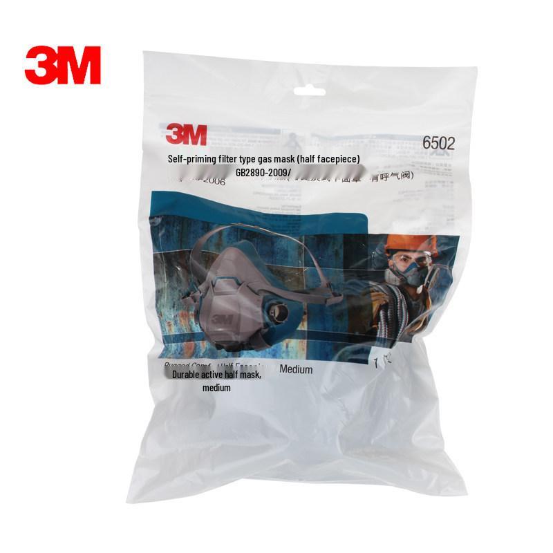 3M 6502 Silicone Dustproof & Toxic Gas Mask Set for Spray Paint, Pesticide, Chemical, and Formaldehyde Protection