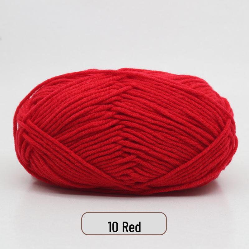 5-Strand Milk Cotton Yarn Scarf & Hand-Knitted Hat Yarn - Baby Soft, Medium Thickness, Free Shipping