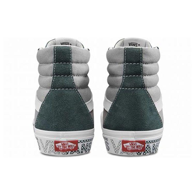 Vans Sk8 Letter Trim Comfortable Versatile High-Top Skate Shoes Unisex Sneaker Gray Green VN0A4BV6X0P