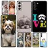 Phone Case For Samsung Galaxy S25 Edge S24 S23 S22 S21 Ultra S20 FE 5G S10 S10E S9 Plus Soft Cover Shih Tzu Painting Cute Animal