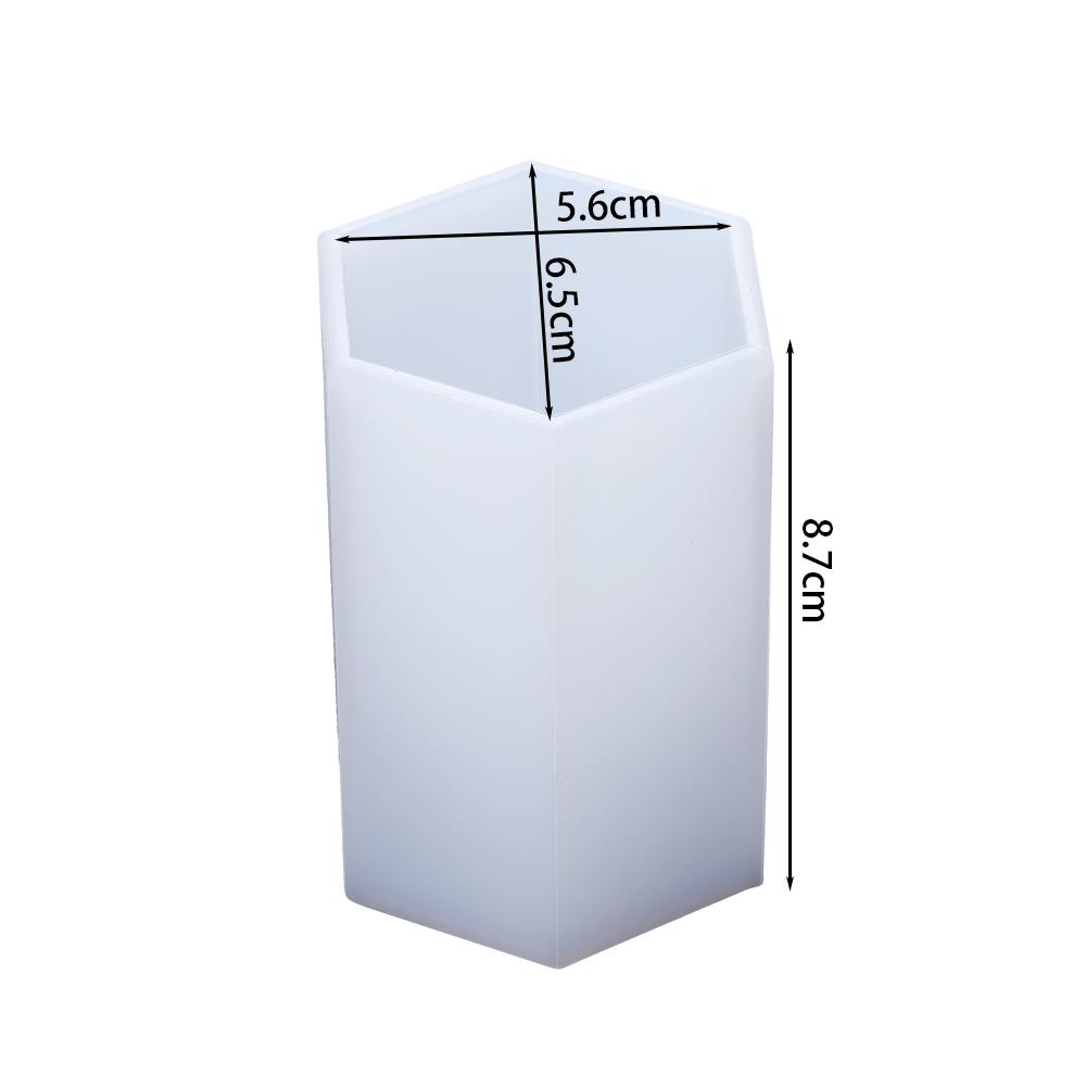 Cylinder Silicone Mold Hexagon Epoxy Resin Mould for DIY Epoxy Resin Candle Casting Molds Crafts Home Table Decoration