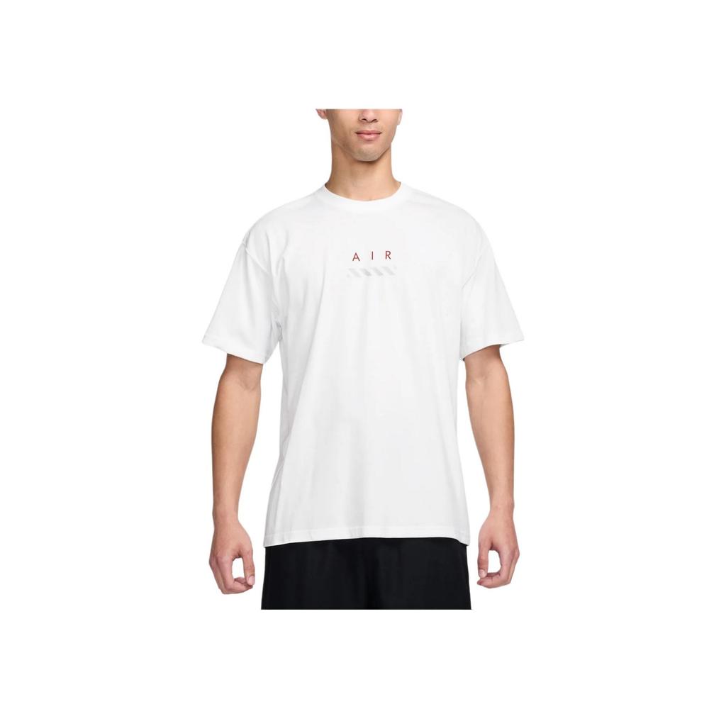 Nike Loose Fit Crew Neck Short Sleeve Letter Logo T-Shirt Men Tops White HJ0580-100