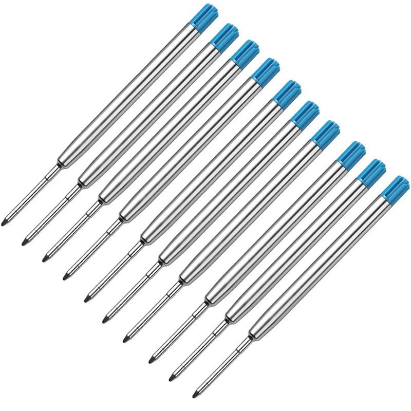 5/20Pcs Metal Ballpoint Pen Refills Fine Point 1.0mm Ink Rod High Quality Replaceable Metal For Parker Pens Replacement Pen Rods