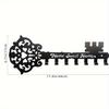 1PC Metal Key Holder, Black Wall Mounted Hook, Ornamental Hanger for Home Decor, Entryway Storage