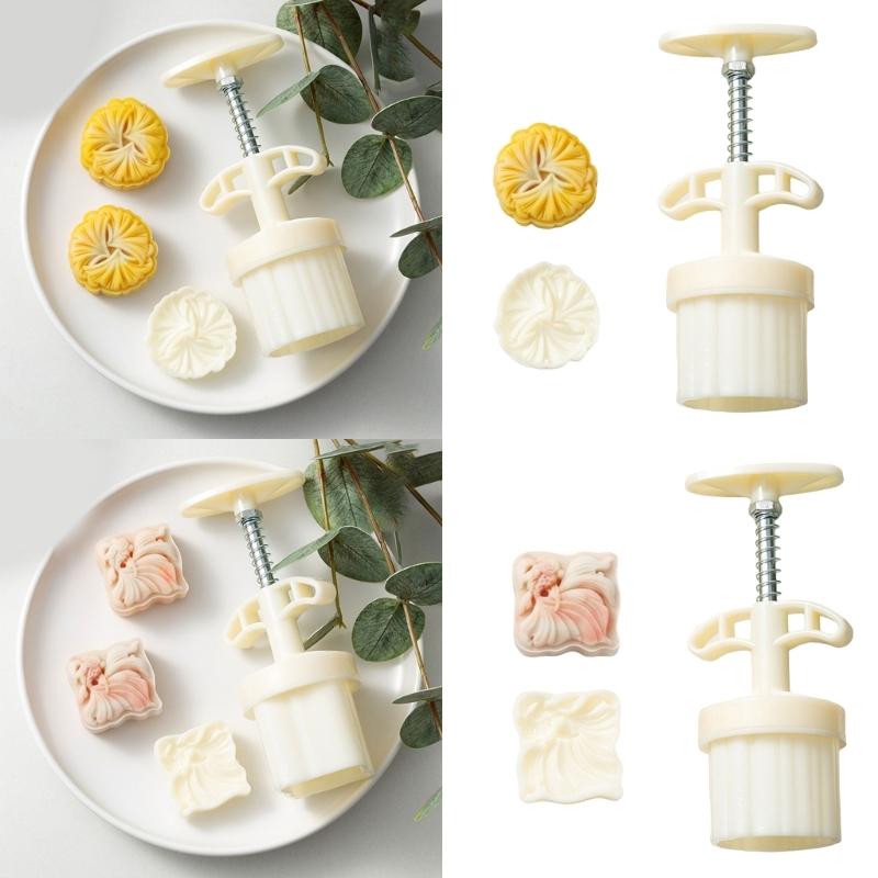 Eis Haut Gebäckform Handgepresste Mondkuchenform Festival Bohnenpasten Kuchenformen Dessert ABS Formen für Kochliebhaber