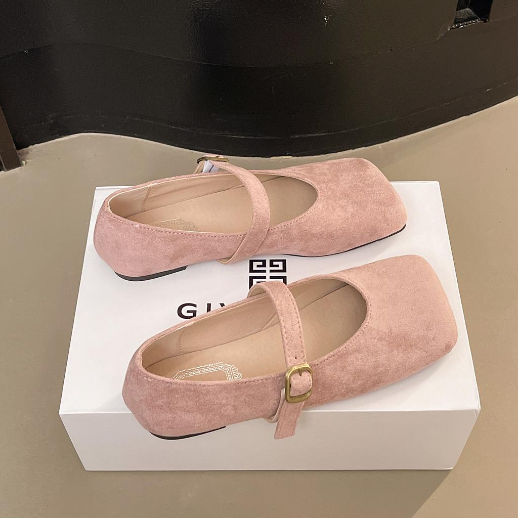 Retro Square Head Baotou Half Slippers Women's 2025 Spring New One-pedal Lazy Casual Flat Bottom Birken Baotou Drag