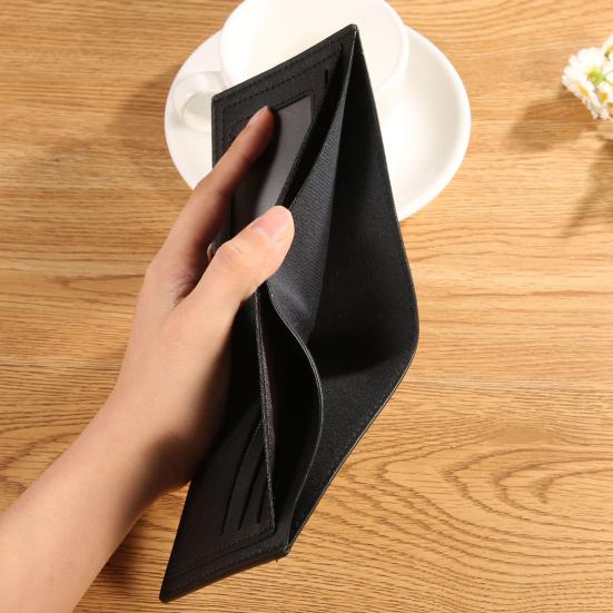 Herren Tarnung Brieftasche Schlanke Kartenbrieftasche mit Ausweisfenster Kurze Zweifach-Brieftasche mit Mehreren Kartenfächern und Geldscheinfach Geschenk für Ehemann Vater