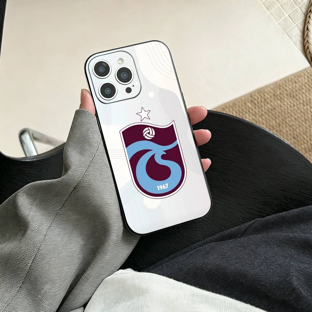 Trabzonspor Handyhülle Für iPhone 17, 16, 15, 14, 13, 12, 11 Plus, Pro Max, Andere Weiche Schwarze Hülle
