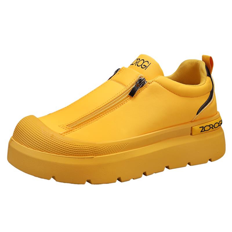 

Front zipper Men s Sneakers Breathable Fashion Soft Comfortable Non Slip Outdoor Preppy Festival Gifts All season Walking Shoes 39