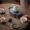Reinzinn Alter Topf Tablett Retro Japanischer Stil Kung Fu Teegeschirr Trockenguss Tisch Teeteller Wassertropfenbehälter Teetablett Teetisch