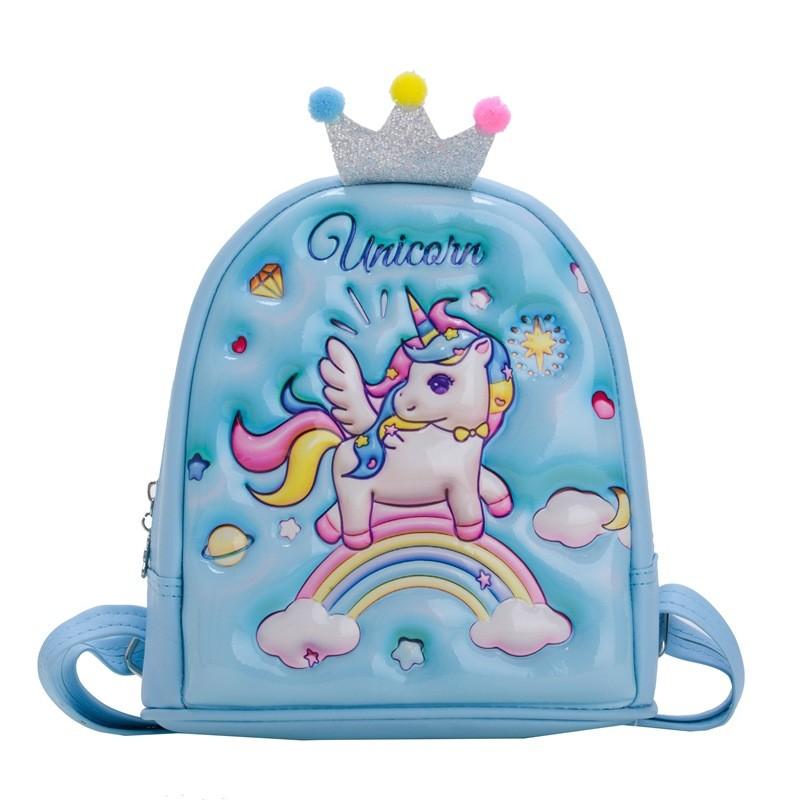 Adorable 3d Cartoon Kids Backpack Dusty Pink Oxford Cloth Breathable School Bag For Ages 3 To 5