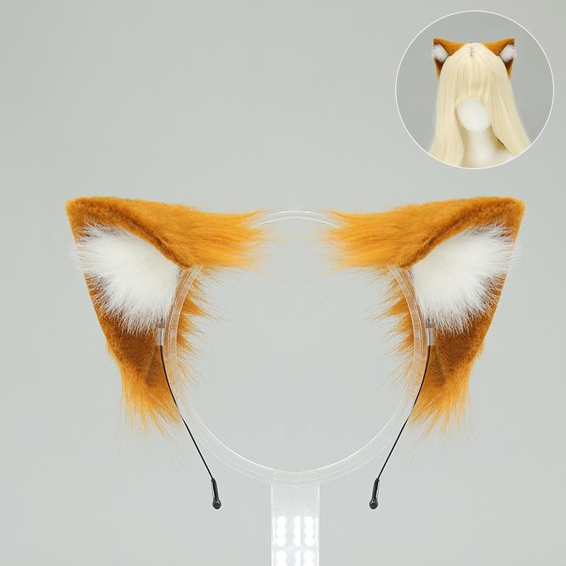 Plush Simulation Cat Ears Headband Comic Show Cat Animal Ears Cos Props Handmade Olita Cat Lady Kc
