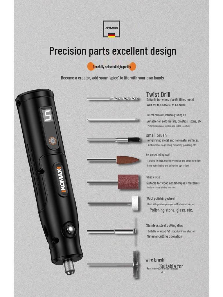 Handheld Electric Grinder for Jade Wood Carving: Polishing, Cutting, Engraving Tool