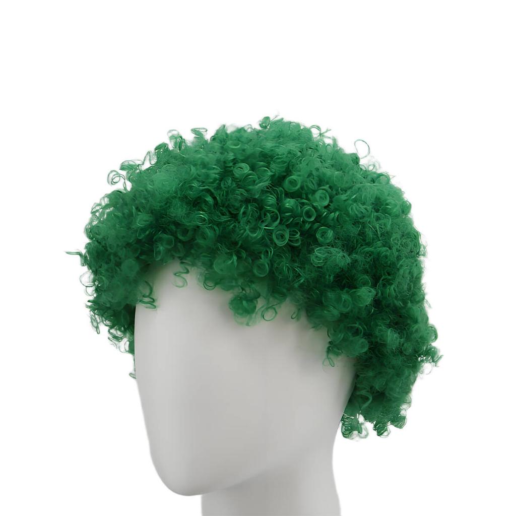 Vibrant Bright Green Fluffy Thick Spiral Curly Synthetic Wig Party Cosplay Stage Vibrant Personality