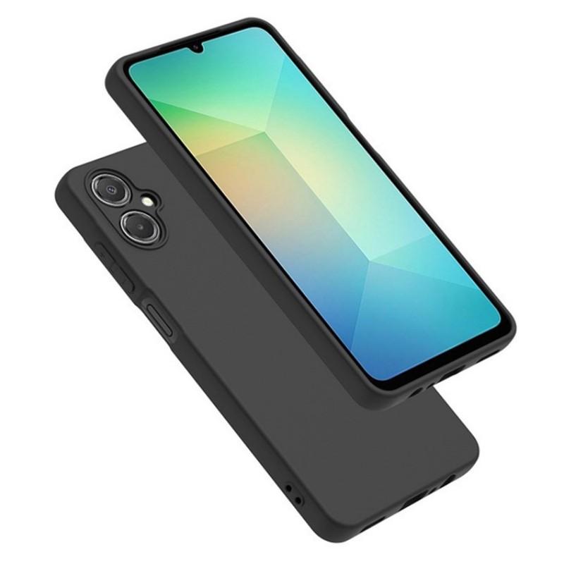 

For Samsung Galaxy A06 5G TPU Case WANLONFENG MS Series Matte Back Cover with Tempered Glass Black