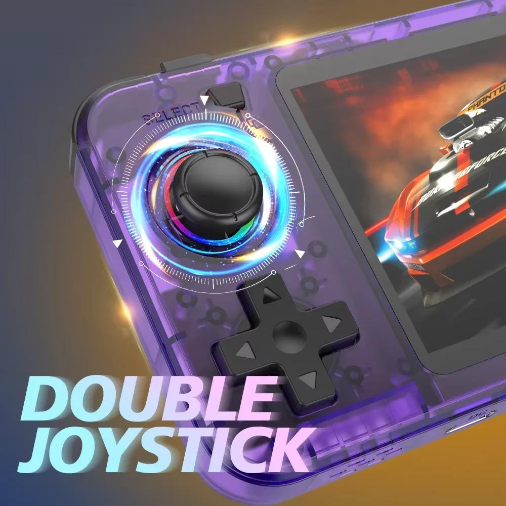 BOYHOM R36H Retro Handheld Game Console Horizontal Console with 2 Joysticks 3000mAh Battery 3.5 Inch IPS 64G 15000+ Game