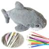 Shark Pencil Case Large Capacity Plush Shark Stationery Bag Portable Kawaii Pencil Bag for School Office Supplies