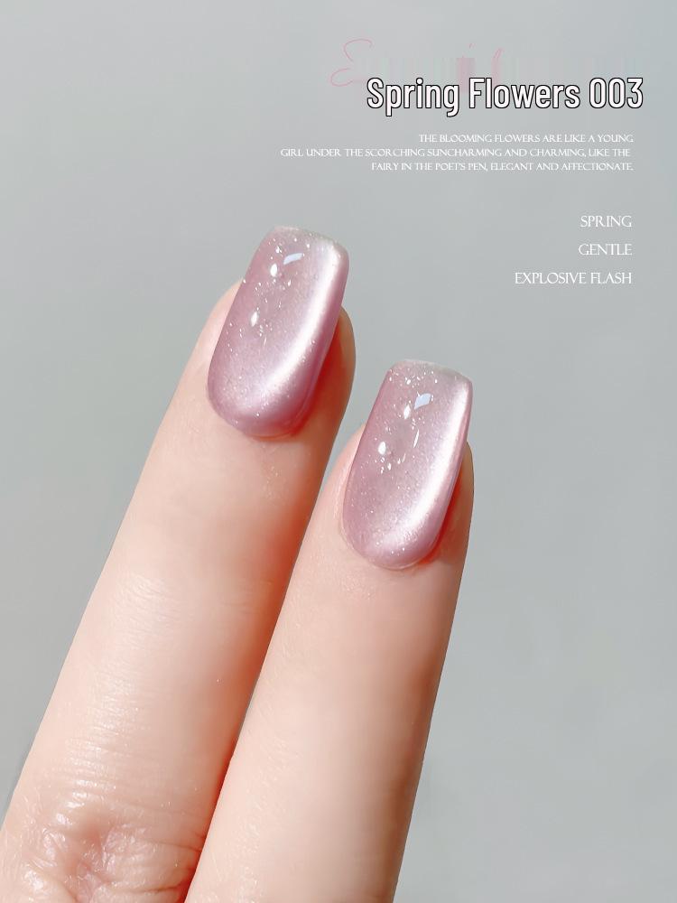 

Весенний цветочный гель-лак для ногтей 2025: Подчеркивающий кожу кошачий глаз со стеклянными бусинами, дизайн маленькой лампочки, килограммовая упаковка