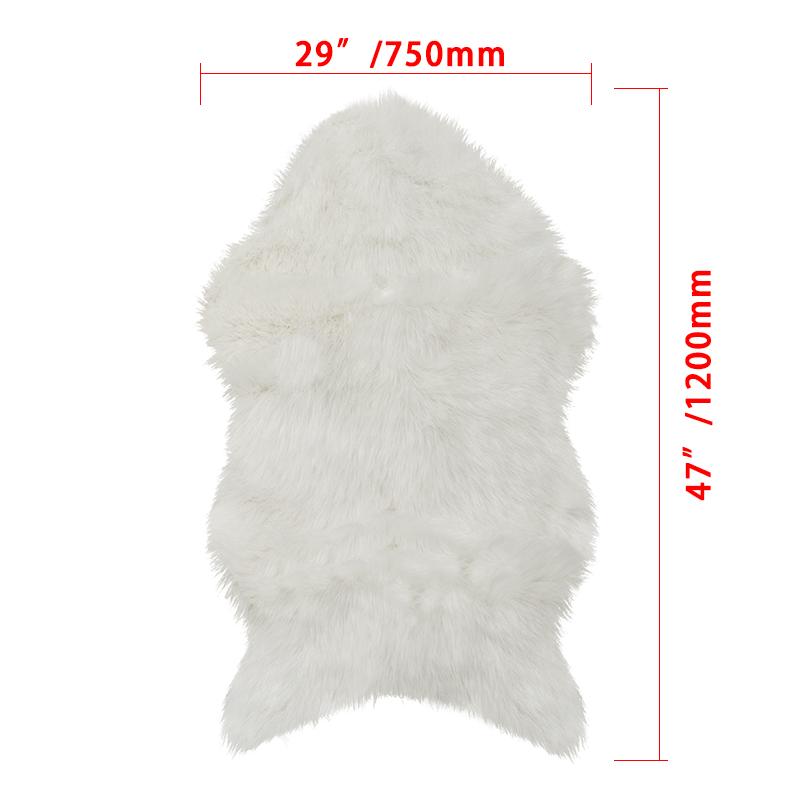 

Мягкий коврик из искусственной овчины, ковер из искусственной шерсти овчины для гостиной, дивана, волосатые ковры, моющийся, для помещений, коврики для сиденья, декоративный коврик 75x120cm белый