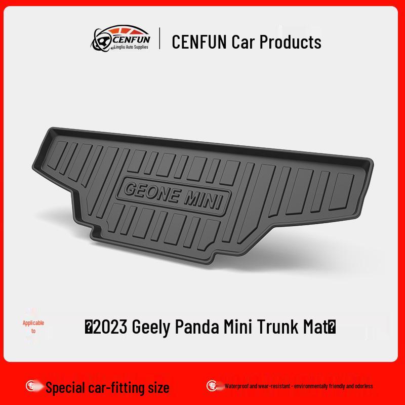 Eco-Friendly Odorless Carbon Fiber Pattern Trunk Mat for Geely Panda Mini - Wear-Resistant Backrest Pad