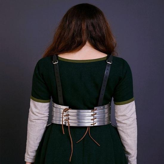 Damen Fantasy Stahlkürass Korsett Rüstung Handgefertigt Dame Ritter LARP Kostüm Geschenk