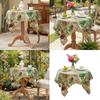 Stylish Florals Print Tablecloth Multipurpose Polyester Materials for Dining Party Home Decoration