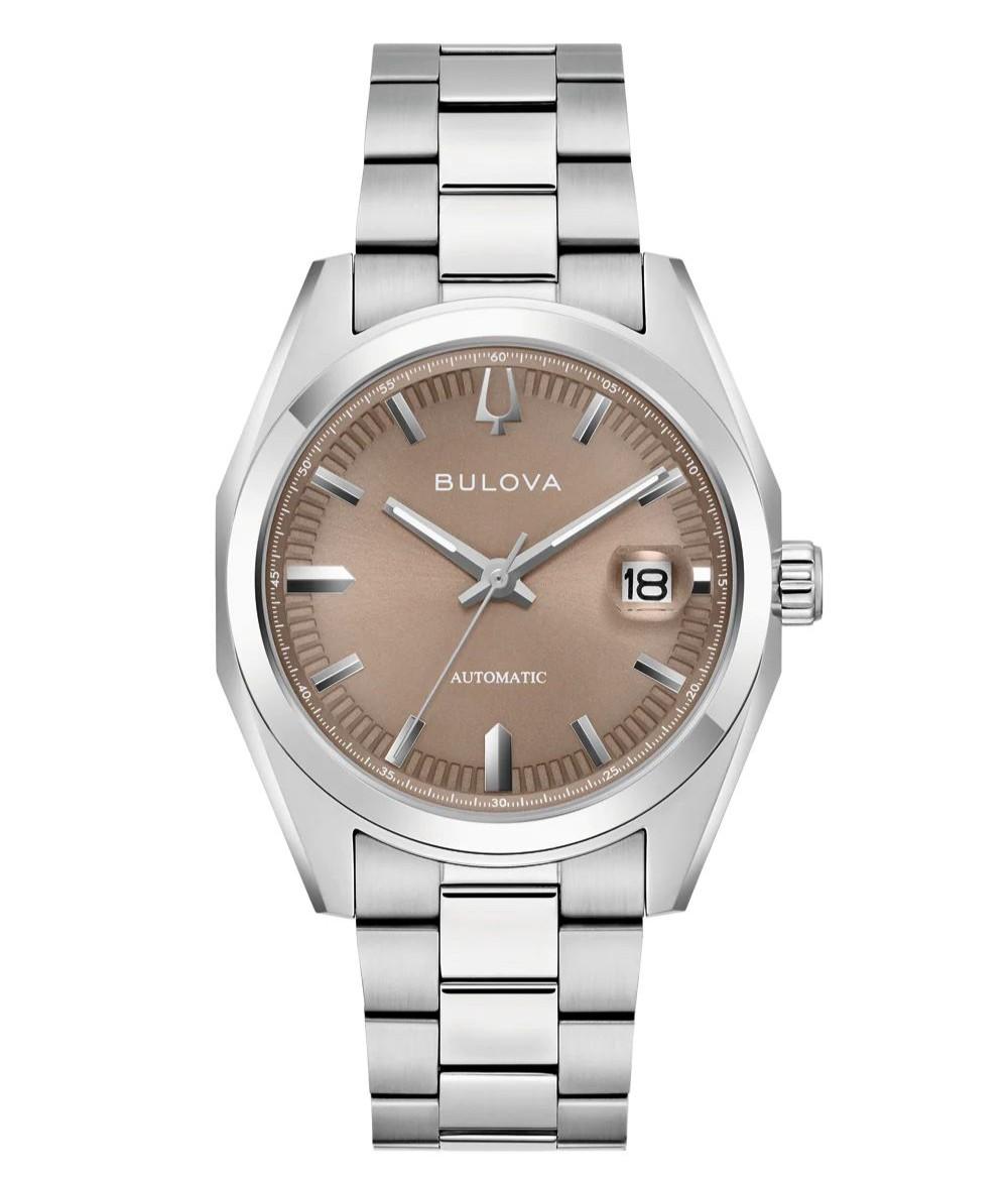 

BULOVA SURVEYOR Автоматические мужские часы из нержавеющей стали 39 мм с сапфировым стеклом и коричневым циферблатом 96B470 коричневый