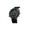 Seiko Solar Electric Diving Multi-Function Dual Display Sports Limited Edition Solar Movement Silicone Strap Men's Watch Black Dial SNJ035P1